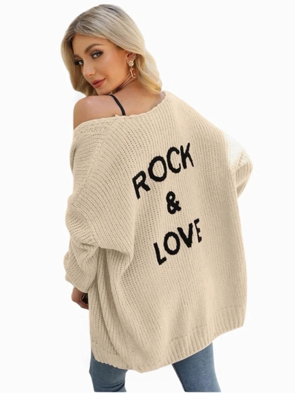 PRETTYGARDEN Women's Long Sleeve Open Front Knit Cardigan - Picture 4 of 7